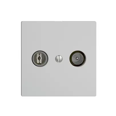 Presa TV-R INC EDIZIOdue 11dB grigio chiaro a banda larga 5…2000MHz, F 