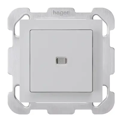 Pulsante luminoso INC kallysto A-R/1P grigio chiaro con piastra di fissaggio 