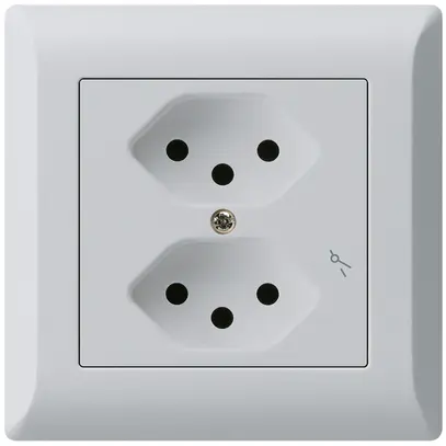 Prise ENC kallysto.line 2×T13 gris clair 