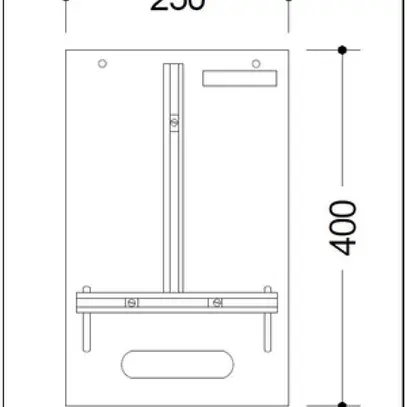 Plaque porte-compteur HAG avec 2 trous pour tableau de distribution 