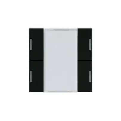 Faccia pulsante Hager basico KNX quadruplo LED nero 45×45mm 