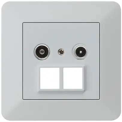 Prise multimédia ENC kallysto.trend R/TV 23dB 2GHz gris clair 