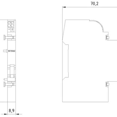 Commutatore del segnale ausiliario/guasto RF Siemens SENTRON 5ST3 COM, per 5TL1 