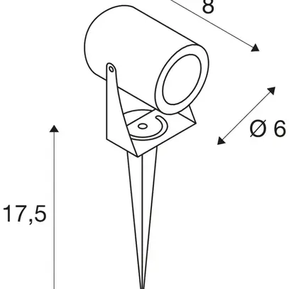 LED-Spiessleuchte SLV SPIKE, 6W, 3000K, 400lm, IP55, 40°, anthrazit 