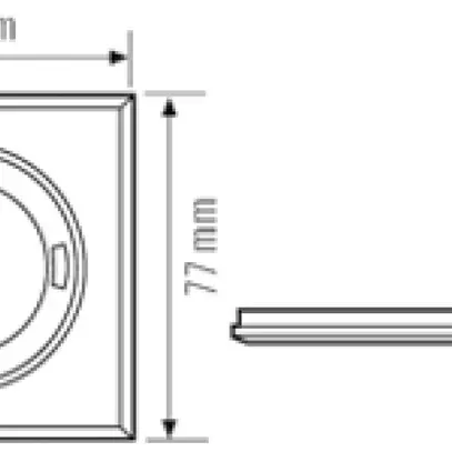 Coperchio ESYLUX per rilevatore FLAT plastica opaco quadrato bianco 