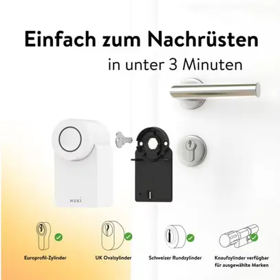 NUKI Smart Lock Go cilindro CH (5th Gen) Bianco, Matter 