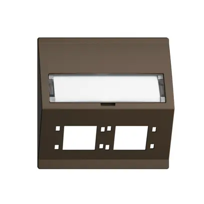 Kit montaggio INS EDIZIOdue F uscita obliqua 2×R&M cat.6A/LC speciale, coffee 