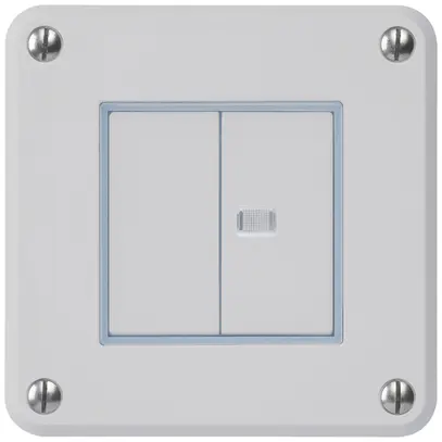 UP-Druckschalter robusto IP55 Schema 3/Drucktaster 1×beleuchtet grau 