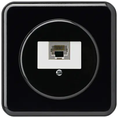 Scatola di raccordo INC basico 1×RJ45s nero 