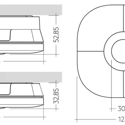 Lampada d'emergenza LED AP EM R2A ST NM 112 SMh 2W, 53mm, bianco 