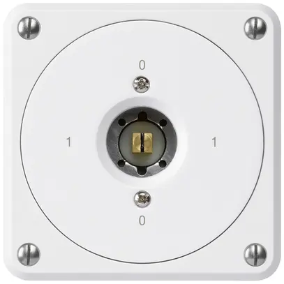 Interruttore a chiave quadrata INC robusto senza coperchio 0/1P bianco 