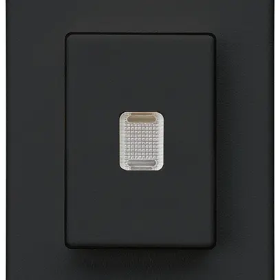 Interruttore a pulsante INS Hager FLF 10A/250V 3/1L illuminato nero 