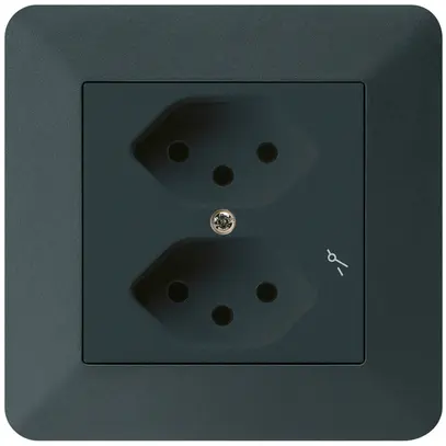 UP-Steckdose kallysto.trend 2×T13/1 schwarz 
