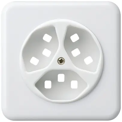 Kit frontale INC per presa Hager basico 3×tipo 23 G bianco 