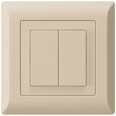 Pulsante INC kallysto.line 2×A-R/1P beige 