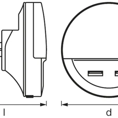 Lumière de nuit pour prises de courant LDV LUNETTA LED, blanc 