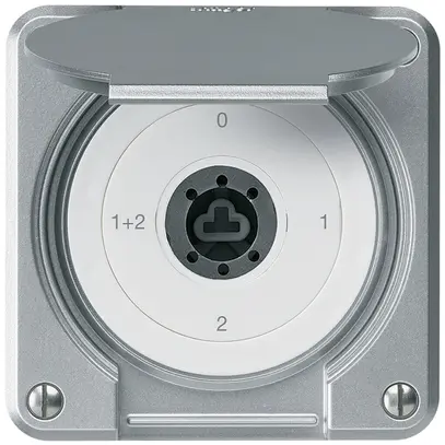 Interruttore a chiave INC robusto IP55 copertura senza cilindro S1/1P alluminio 