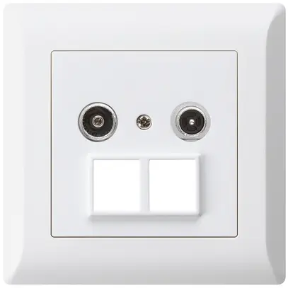 Prise multimédia ENC kallysto.line R/TV 4dB 2GHz blanc 