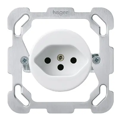 Inserto per presa INC basico T13 placca di fissaggio bianco senza prot.bambini 