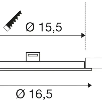 Plafonnier LED INC SLV SENSER 18 ROUND 350mA 9.7W 950lm 3000K 155mmØINC bc 