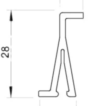 Parete divisoria BET per canale d'installazione WDKH 15×28×2000mm senza alogeno 