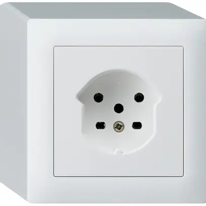 Prise AP kallysto T15 blanc bornes à vis 
