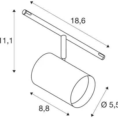 Lampada LED SLV NOBLO per sistema di cavo TENSEO 12V 8.5W 450lm 2700K 36° bianco 