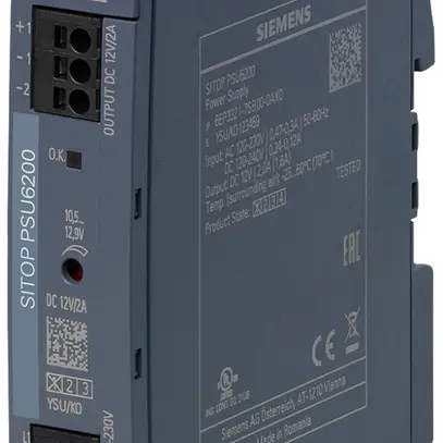Alimentazione Siemens SITOP, IN: 120…230VAC (120…240VDC), OUT: 12VDC/2A 