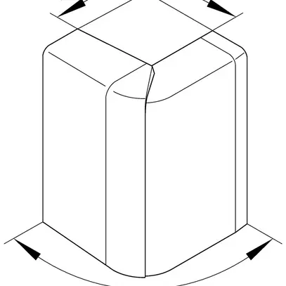 Ausseneck Hager für SL20080 Dekor alu 