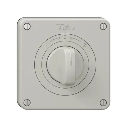 Contact pivotant NEVO N.CO avec manette, KS, 1->0<-2, gris clair 