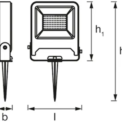 Lampada da giardino LED LDV ENDURA GARDEN Flood, 20W 830 con picchetto 