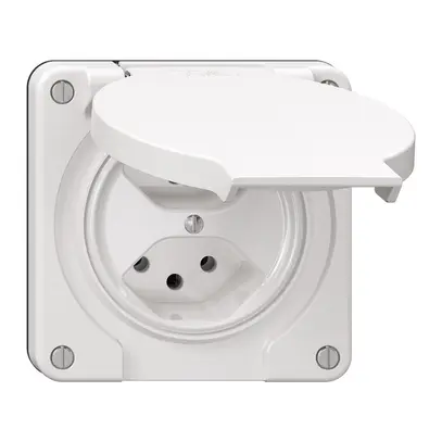 Presa NEVO N.CO, 2×T13, IP21, bianco 