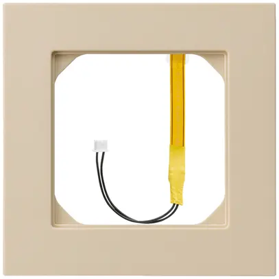 Cadre de recouvrement kallysto.pro 1×1 beige pour éclairage en coin blanc 