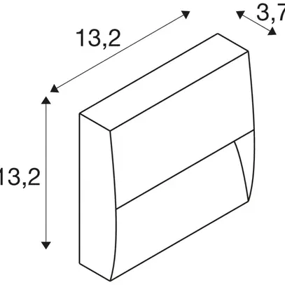 Applique LED SLV DOWNUNDER OUT SQUARE 4.5W 150lm 3000/4000K IP65 anthracite 