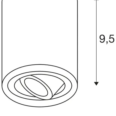 Plafonnier SLV TRILEDO CL GU10 10W Ø85×95mm Al brossé 