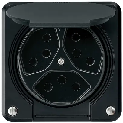 Presa INC robusto 3×tipo 13/1 nero per combinazione 