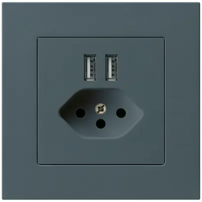 Presa INC 2×USB & T13 kallysto.pro 2400mA antracite 