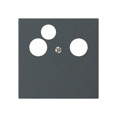 Plaque frontale kallysto pour R&M HWS anthracite 3×coax données 