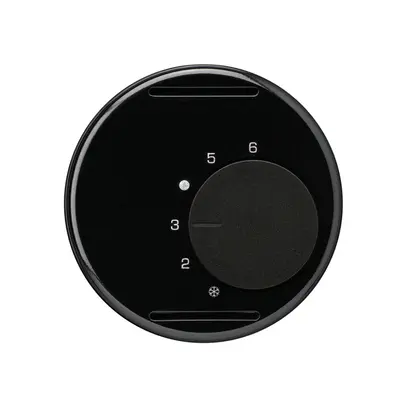 Disque frontal ENC BASICO noir pour thermostat d'ambiance sans interrupteur 