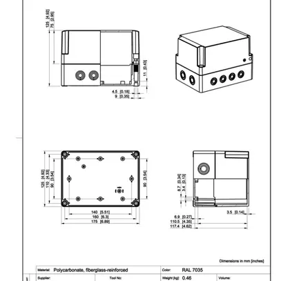Coffret d'appareil CUBO S 125×175×125 