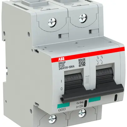 Disjoncteur ABB S802P-D125 2P 400V D-125A 50kA 3.5UM 