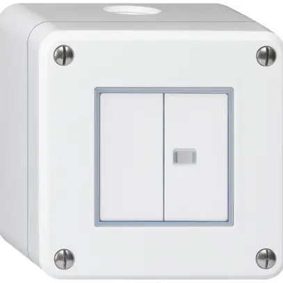 Interruttore AP robusto IP55 schema 3+3 1×illuminato bianco 