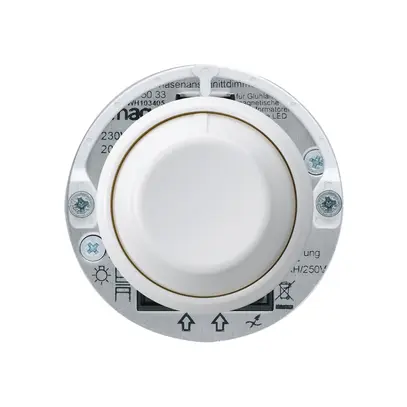 Variateur universel basico coupure de phase ascendante avec LED blanc 