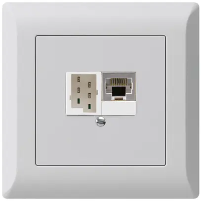 Scatola INC kallysto.line 1×RJ45s+1×TT83 grigio chiaro 