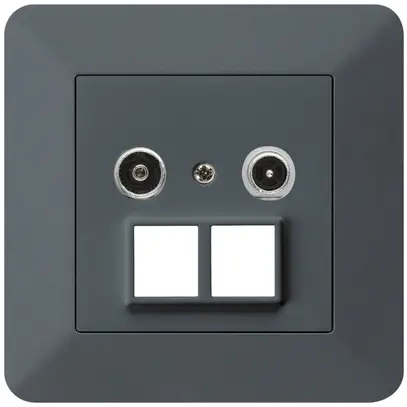 Prise multimédia ENC kallysto.trend R/TV 19dB 2GHz anthracite 