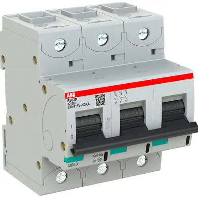 Disjoncteur ABB S803P-K100 3P 400V K-100A 50kA 4.5UM 