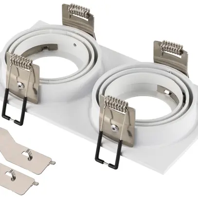 Scatola vuota SLV NEW TRIA alluminio 170×90mm bianco 2×Spot 