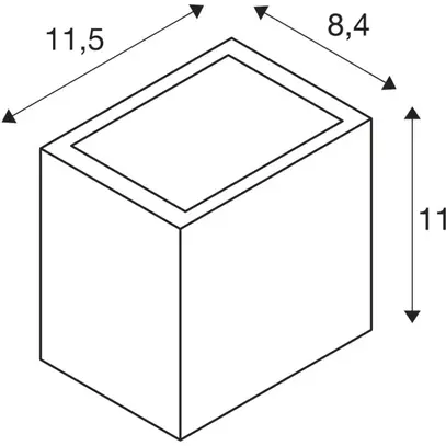 Lampada a muro LED SLV SITRA CUBE WL 10W 1120lm 3000K IP44 90°/90° antracite 