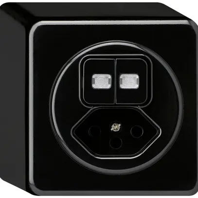 Combinazione luminosa AP basico 2×AR/1L+tipo 13 nero2 lenti 
