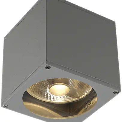 Lampada a muro SLV BIG THEO WALL OUT, GU10 75W IP44 grigio argento 